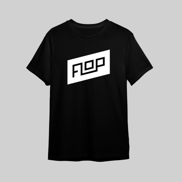 Polera Tag Número 2 de FLOP Negra